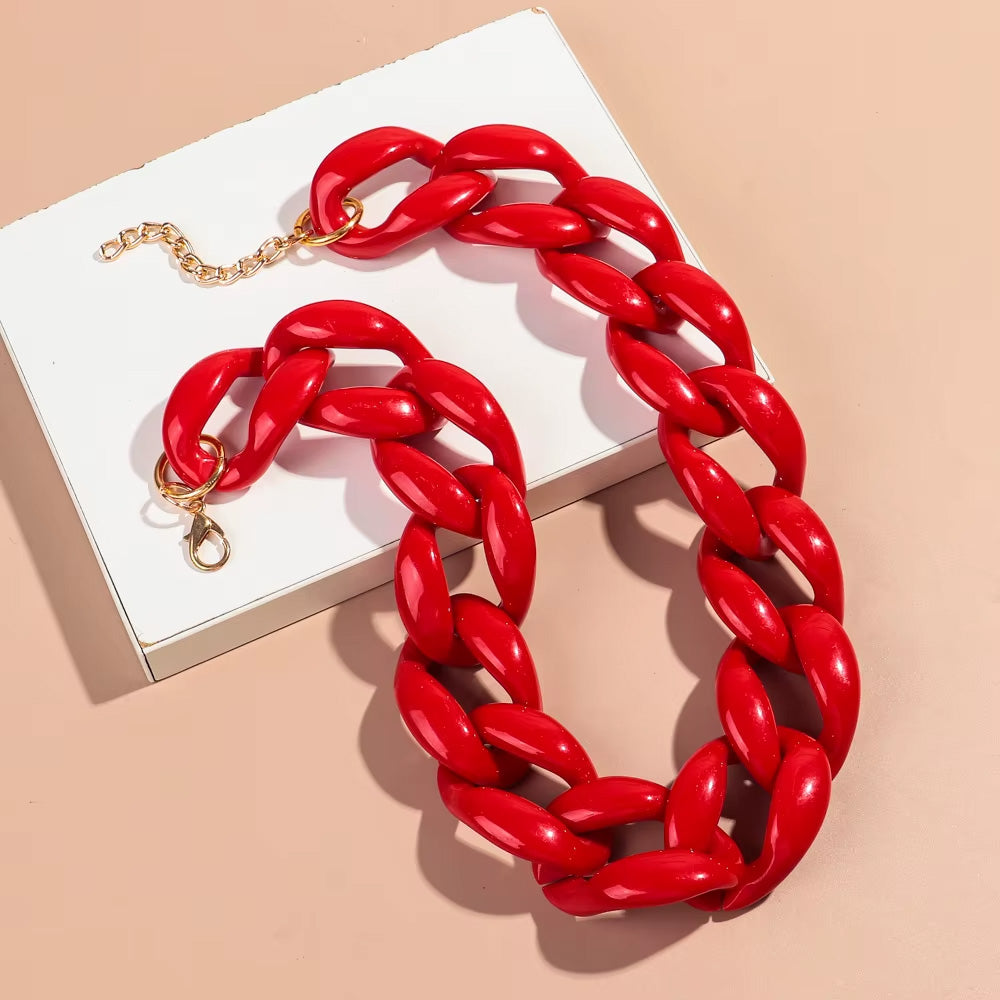 Milano Vintage Necklace Red
