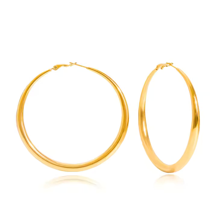 Roma 14K Gold Plated Loop Earrings