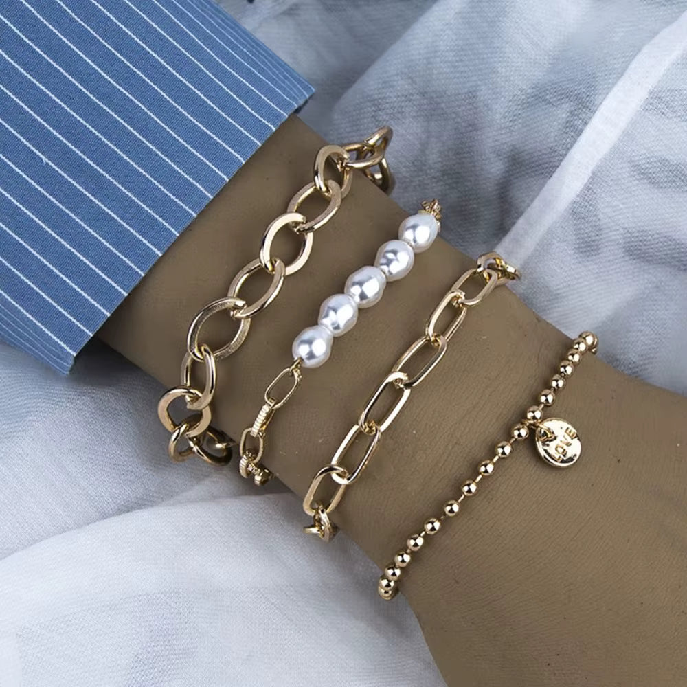 Athens Multilayer Bracelet Pearls