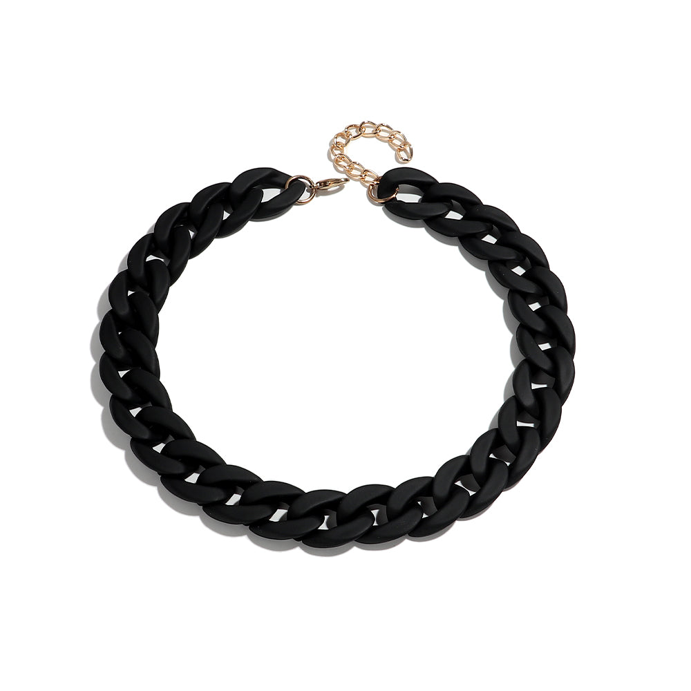 Firenze Vintage Chain Black Necklace