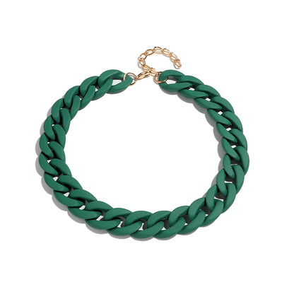 Firenze Vintage Chain Bottle Green Necklace