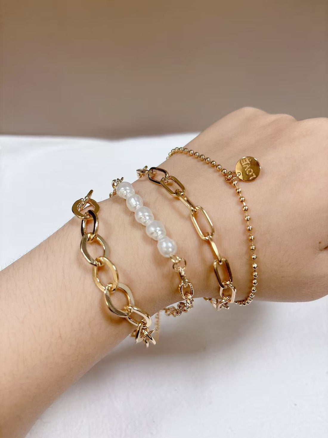 Athens Multilayer Bracelet Pearls