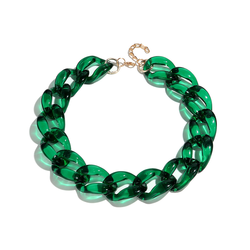 Collier Milano Vintage Vert Bouteille