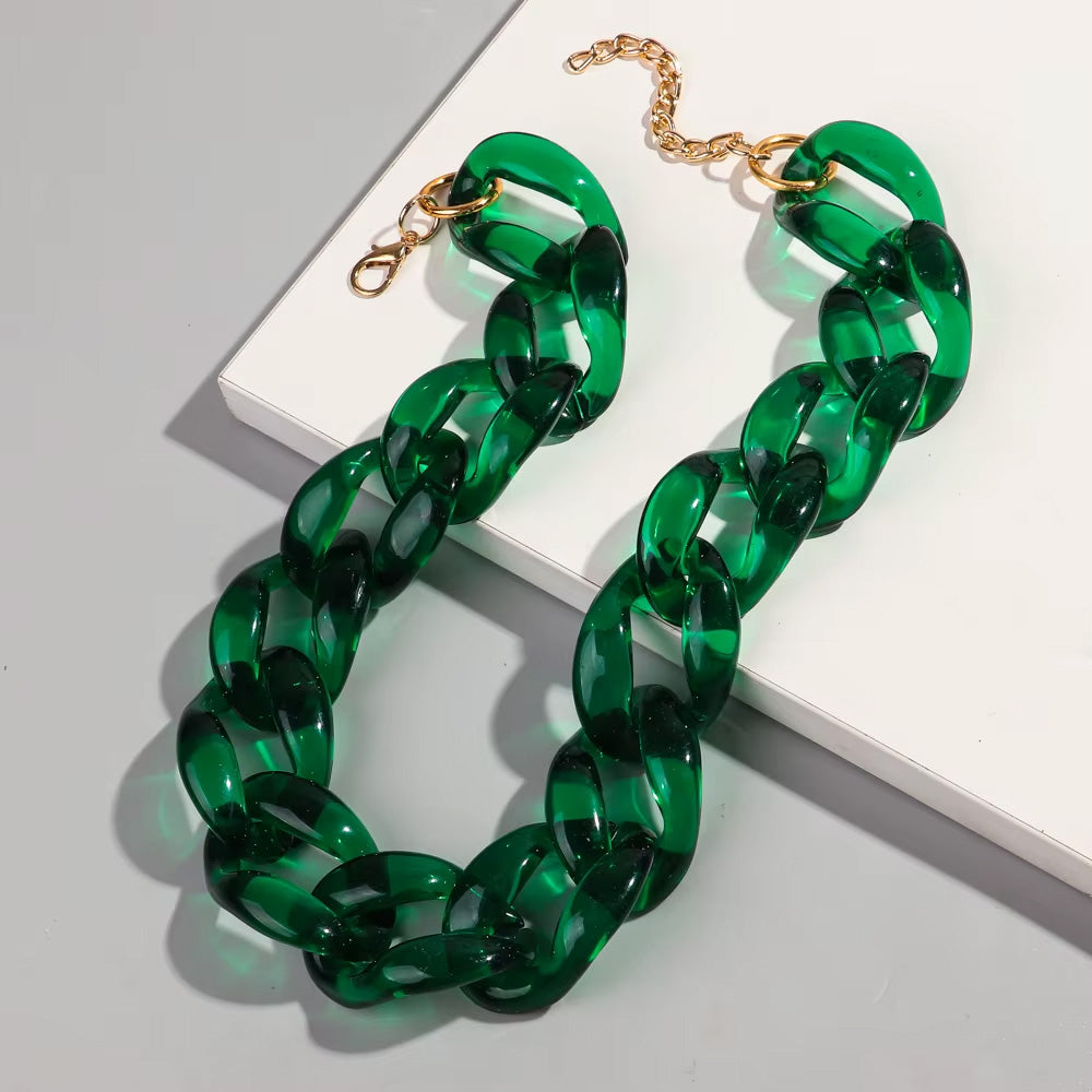 Milano Vintage Bottle Green Necklace