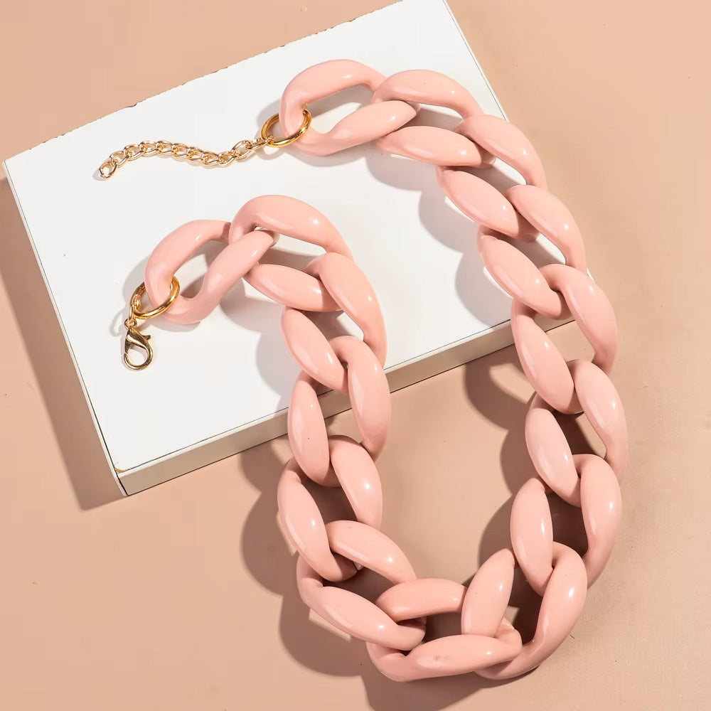 Milano Vintage Powder Pink Necklace