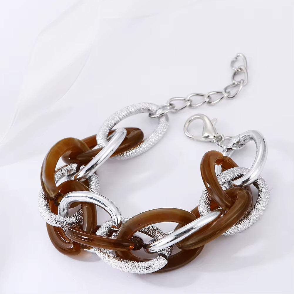Milano Multilayered chain Bracelet  Brown