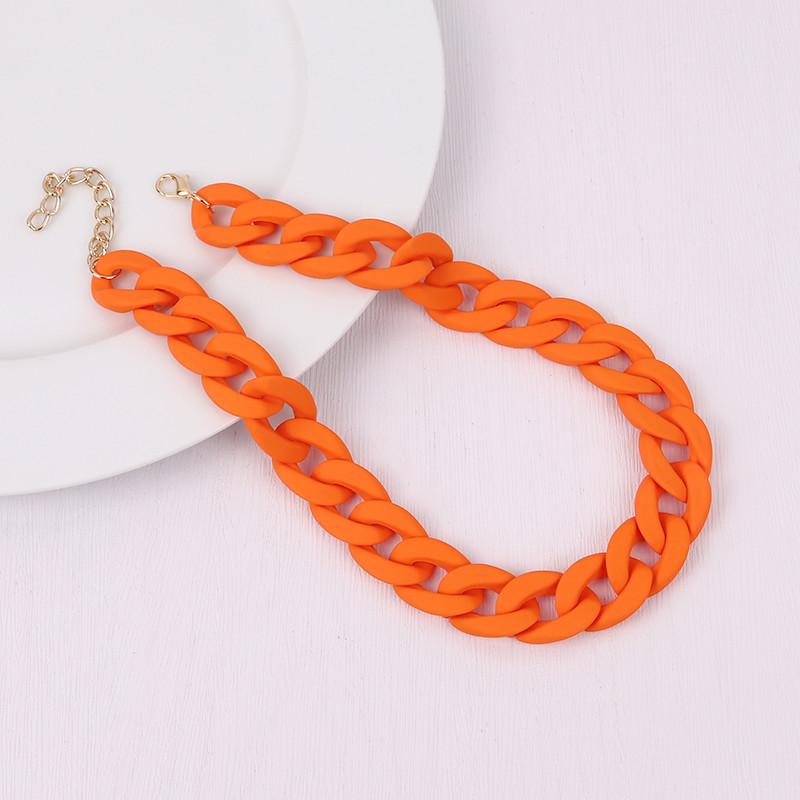Firenze Vintage Chain Orange Necklace