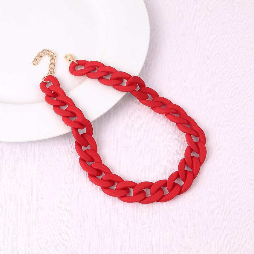 Firenze Vintage Chain Red Necklace