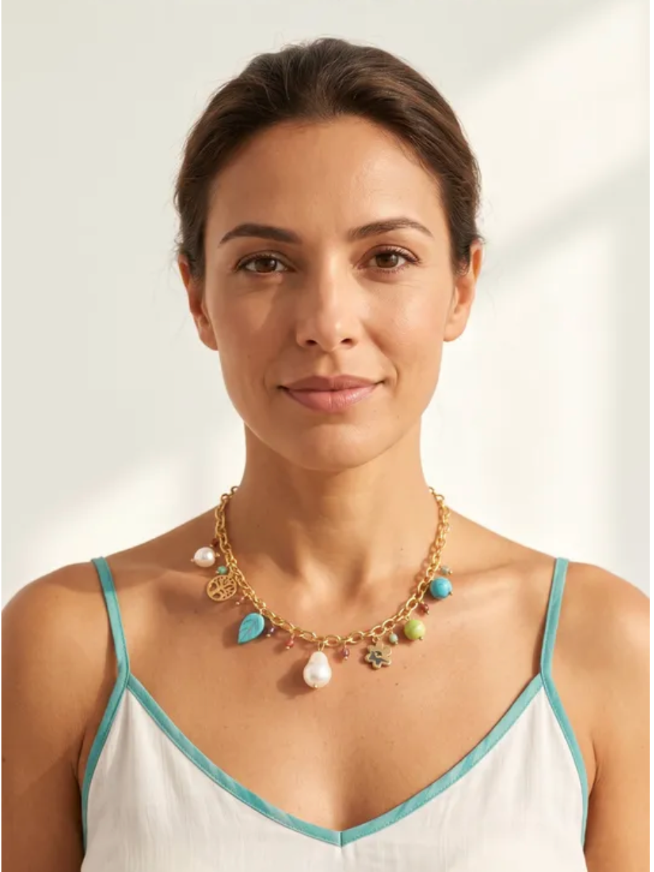 Ensemble collier et boucles d&