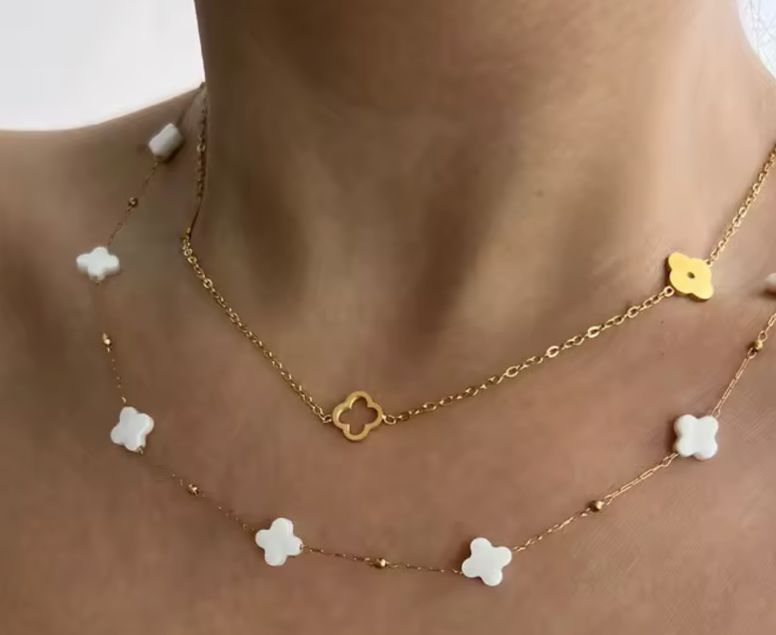 Dublin Clover Double Layer Necklace