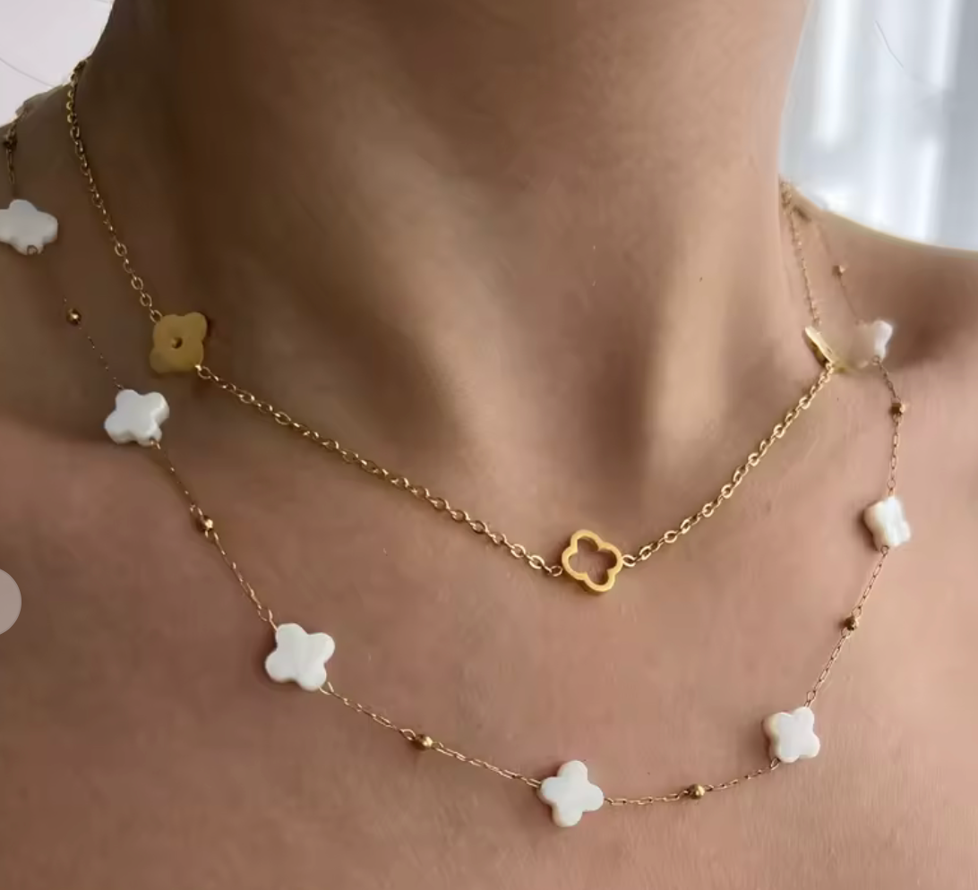 Dublin Clover Double Layer Necklace