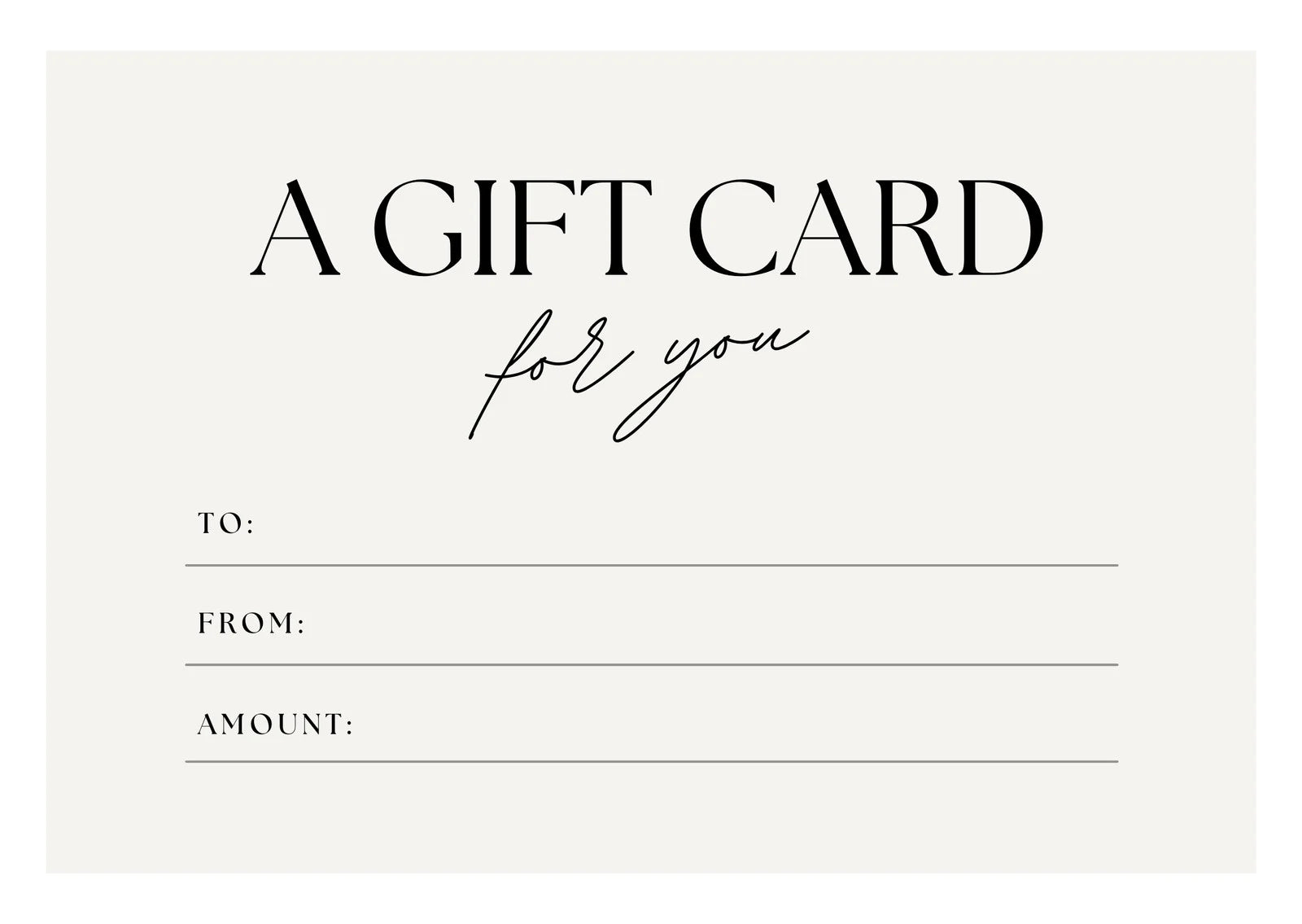 Creme Caramel Gift Card