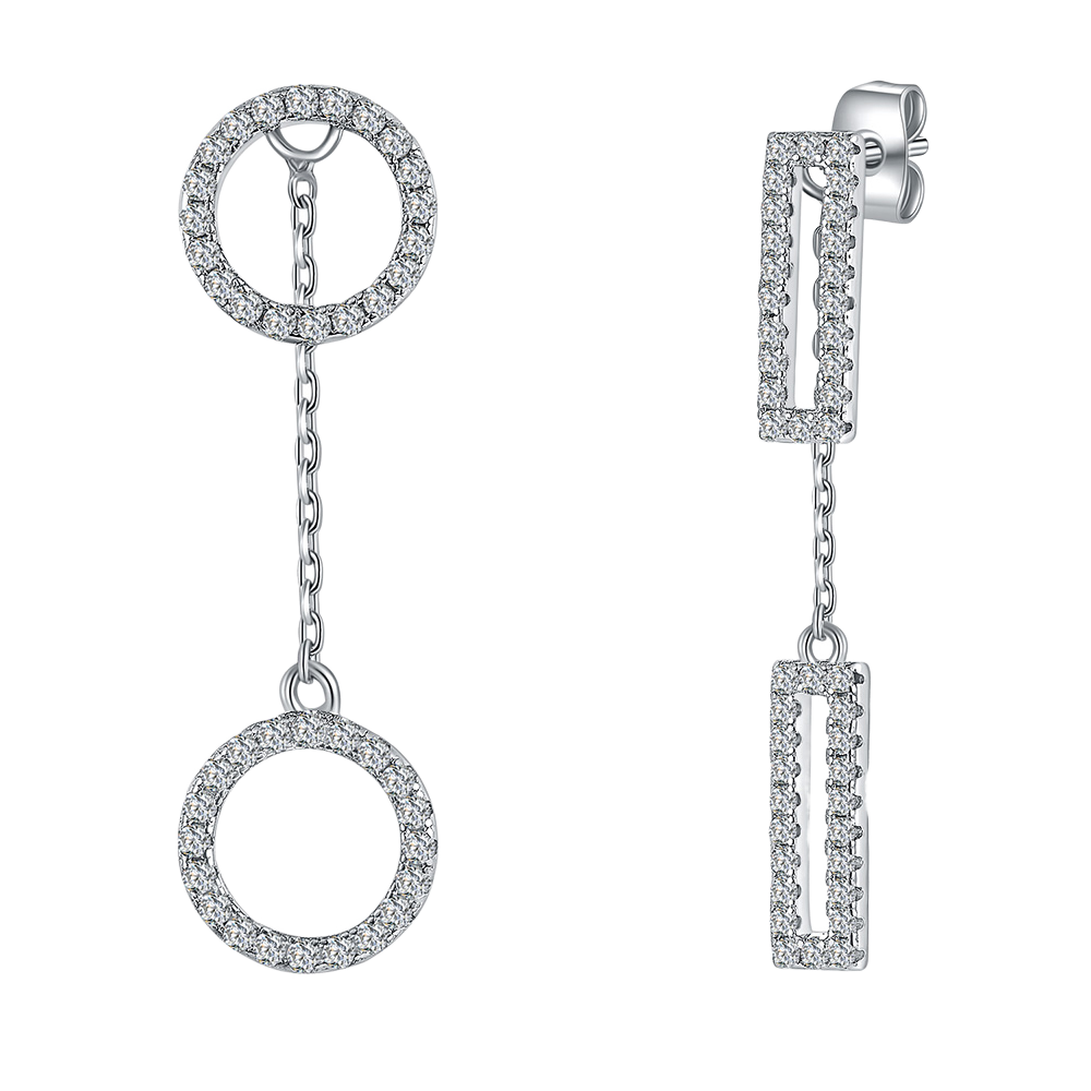 New York Asymetrical Diamond Earrings