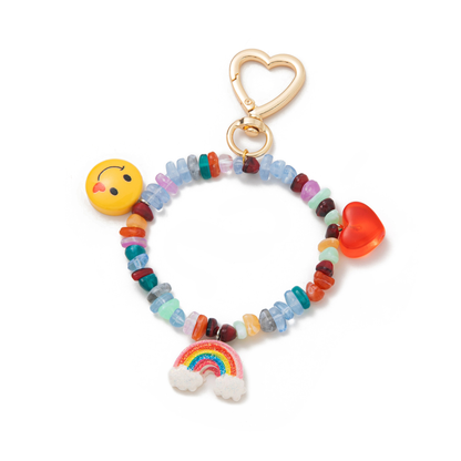 Valparaiso Handbag Charm Pendant Rainbow